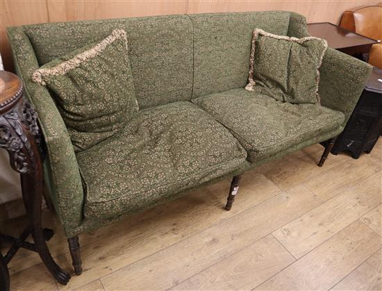 A Regency Morris fabric settee, W178cm D.72cm H.90cm